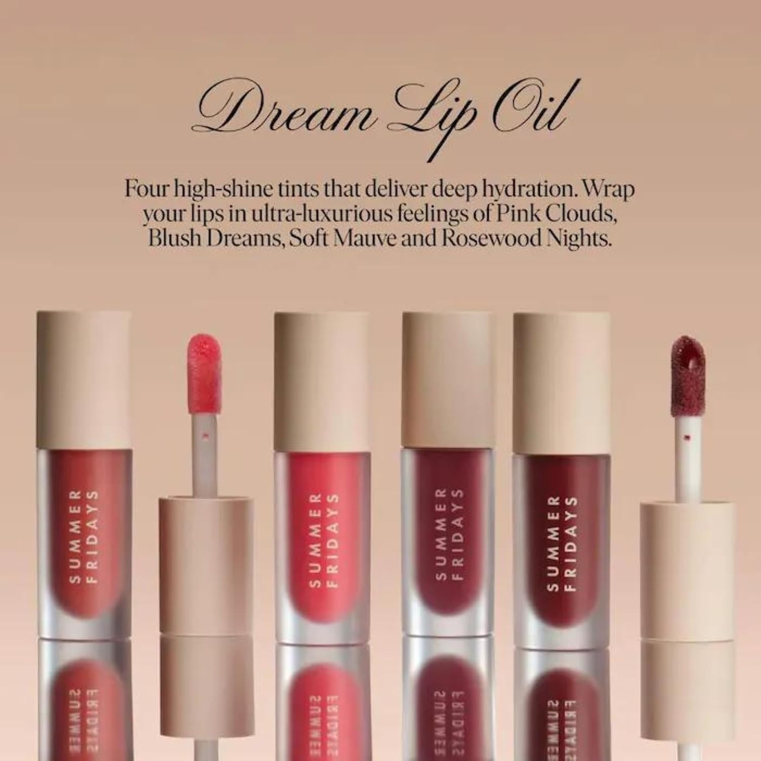 image:imageSummer Fridays Dream Lip Oil Tinted Lip Oil with Moisturizing Sheer Coverage HighShine and Deep Hydration NonSticky Formula for LongLasting Softness Bare Sand 015 OzBlush Dreams