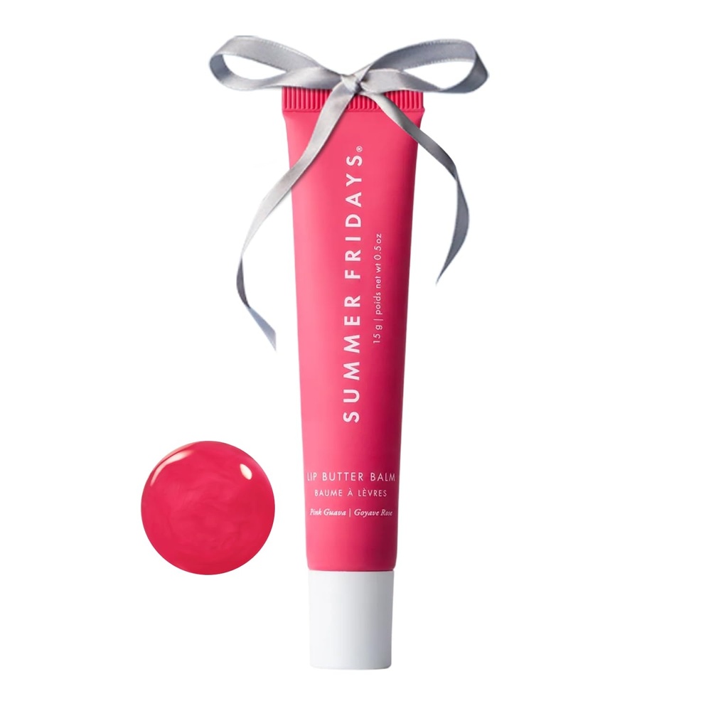 image:imageSummer Fridays Tinted Lip Butter Balm Conditioning Vegan Lip Balm for Instant Moisture Shine ampamp Hydration SheerTinted Soothing Skincare Hot Cocoa 5 OzPink Guava